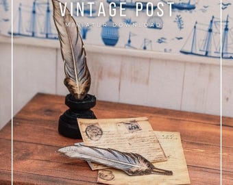 Vintage Post in 1:12 scale for printing and crafting