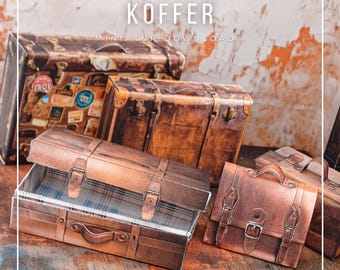 Suitcases and bags in 1:12 scale for printing and crafting