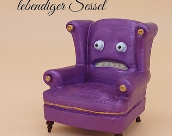 Living Chair – 3D Print File | STL Figure for Printing & Painting | Funny Chair | Living Furniture