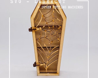 SVG digital download of a coffin shelf for miniatures in 1:12 scale.