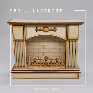 SVG digitaler Download Kamin im Maßstab 1:12