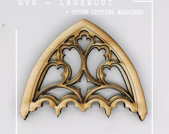 Gothic arch SVG file laser cut for dollhouse or BookNook