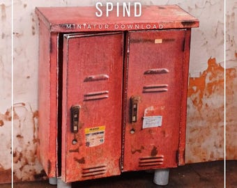 Locker cabinet in 1:12 scale for printing and crafting