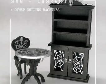 Witch Furniture SVG File at a scale of 1:12