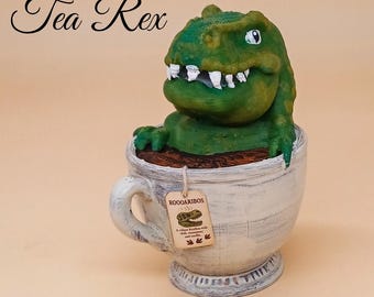 Tea Rex – 3D Print File | STL Figure for Printing & Painting | Funny Dinosaur Tea Cup