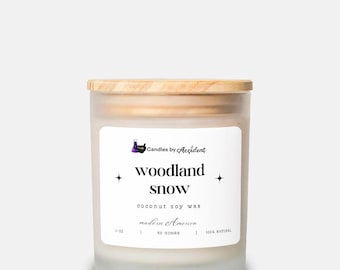 Wood Land Snow Candle