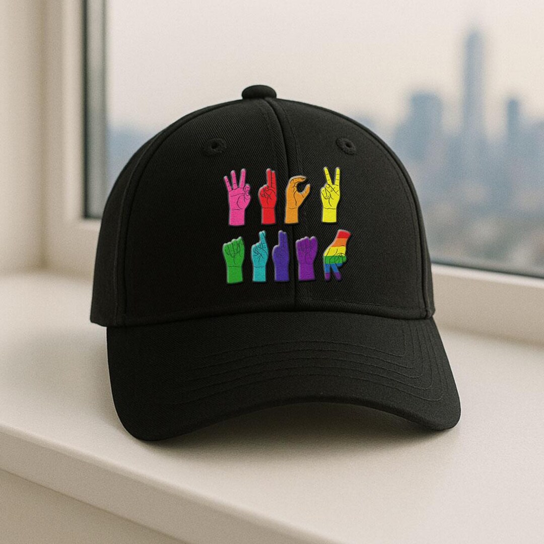 F*ck Trump Sign Language LGBTQ Embroidered Cap, ASL Activist Vintage ...