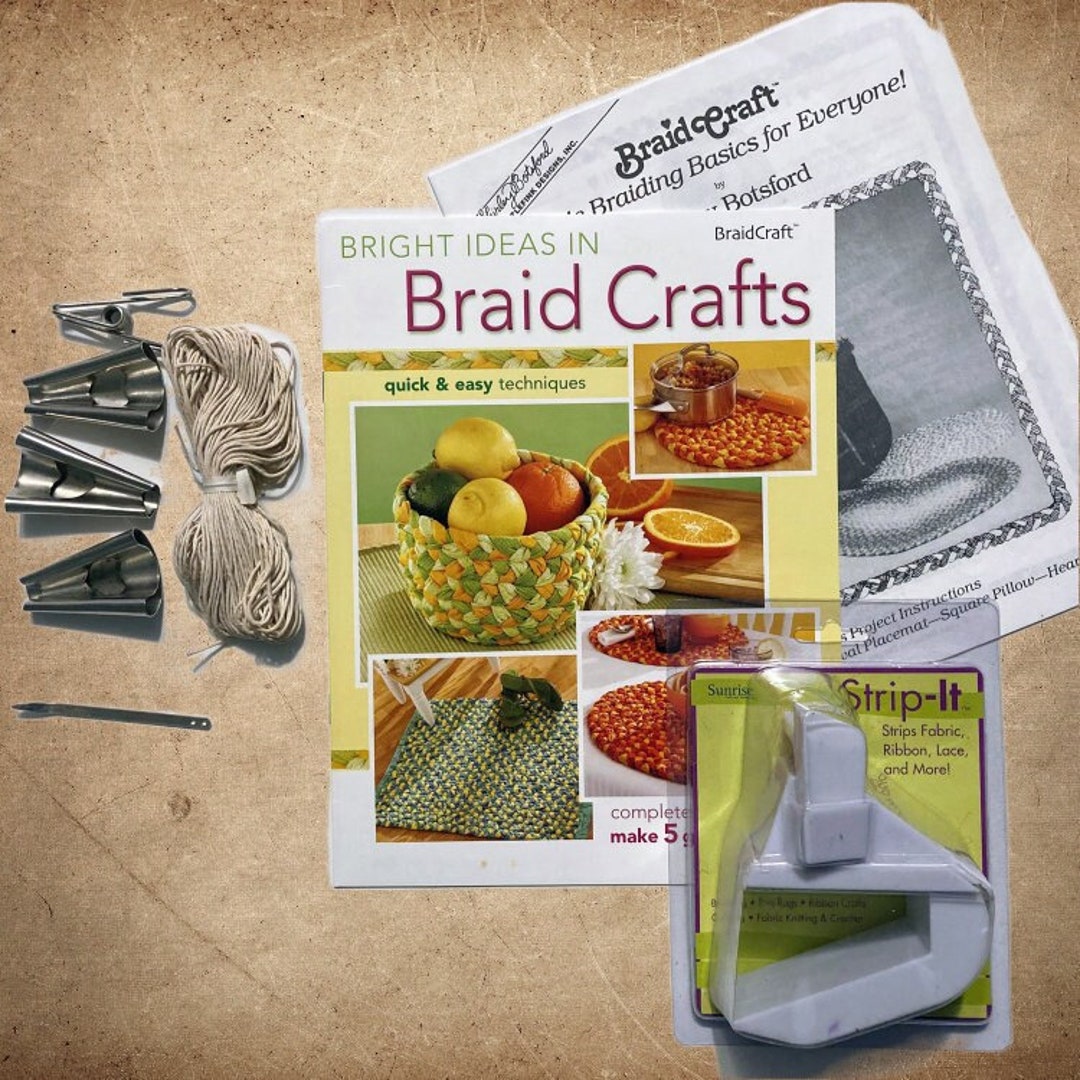Braidcraft Rug Braiding Starter Kit Cones Clamp Lacing Needle Braid