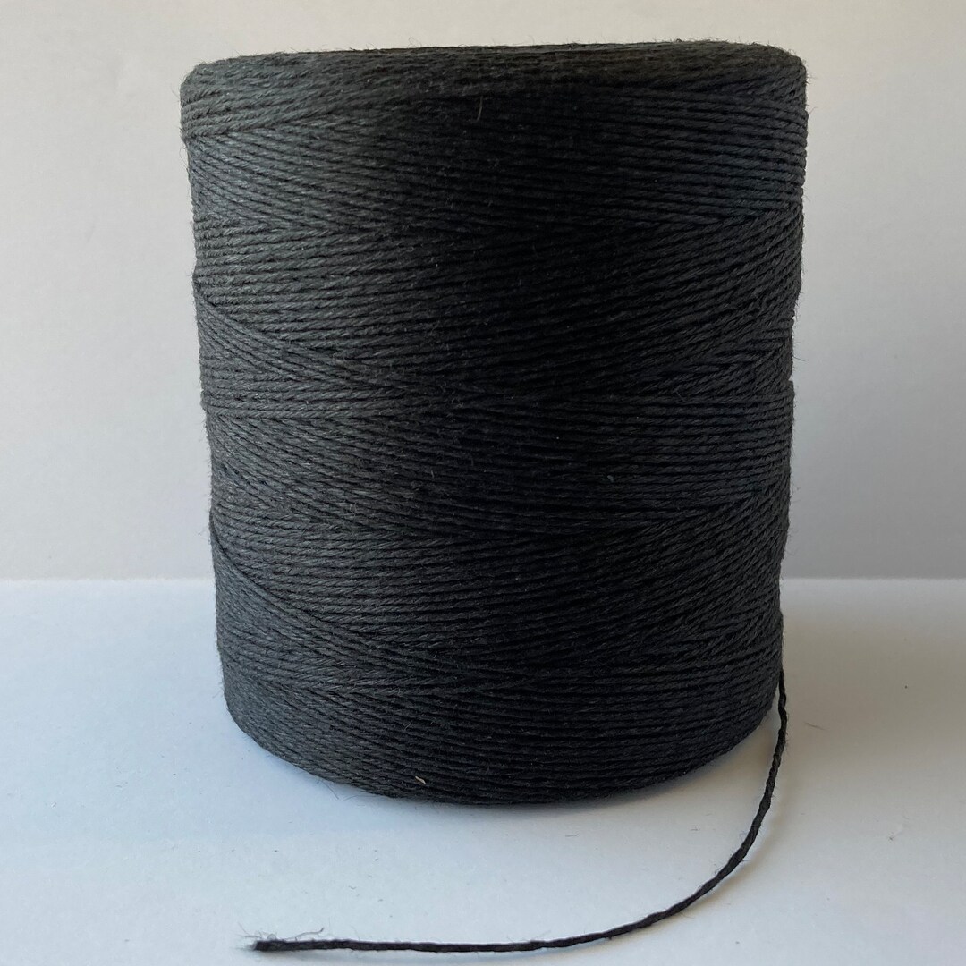 Unwaxed LINEN Lacing 5ply Cord Rug Braiding Weaving Twine Thread BLACK
