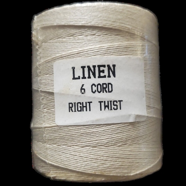 Unwaxed LINEN lacing 6-ply cord rug braiding weaving twine thread natural 1#