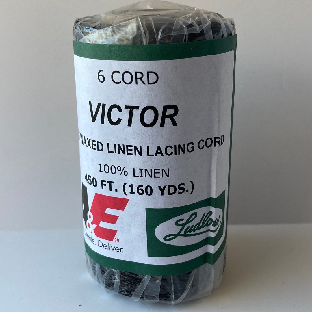6ply Black Waxed LINEN Lacing Thread Rug Braiding Weaving Twine Victor 450ft Etsy