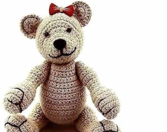 amigurumi bear Alexa Alaska, PDF crochet pattern animal tutorial file by Katja Heinlein teddy stuff toi plushie digital teddie ebook