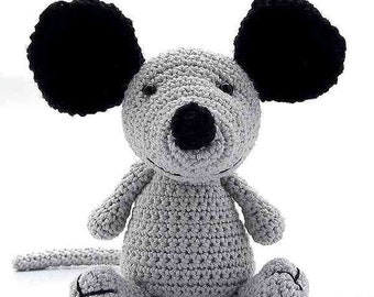 mouse cheeshu, crochet amigurumi, PDF Pattern by Katja Heinlein animal figure tutorial