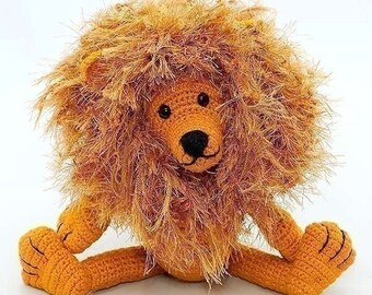 Leonimus Lion by Katja Heinlein, pdf tutorial file amigurumi animal leo wildcat zoo crochet pattern ebook