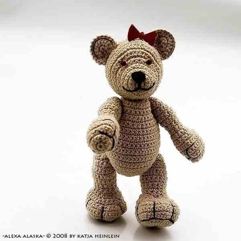 2 amigurumi bears Alaska, PDF crochet pattern animal tutorial file by Katja Heinlein teddy stuff toi plushie digital teddie ebook image 3