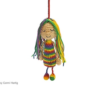 bag pendant doll PDF crochet pattern amigurumi tutorial by Conni Hartig tutorial ebook doll dolly girl puppet maid