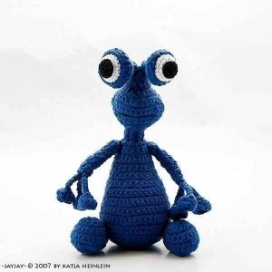 främmande JayJay, virkat pdf-mönster, amigurumi handledning Häkelanleitung fantasy ebook by Katja Heinlein scifi