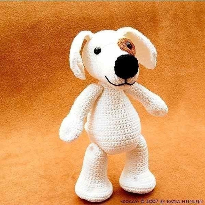dog Doggy, crochet PDF Pattern, amigurumi, tutorial animal animal pet ebook by Katja Heinlein crocheting tutorial digital file stuff toy image 2