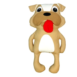 PDF sewing pattern sew tutorial Instruction english bulldog dog pillow cushion patron