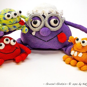 ebook monster Häkelanleitung Grusel Glotzis Amigurumi von Katja Heinlein Anleitung Häkelmuster, Fantasie Spielzeug kinder Jungs spielen set