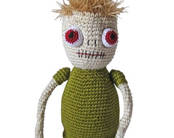 amigurumi PDF crochet pattern Zombie Johann by Conni Hartig, tutorial fantasy, monster, ebook halloween deco scarry