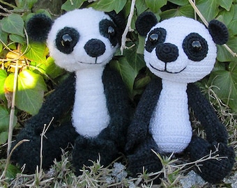 amigurumi crochet pdf pattern tutorial paddy panda baer by Katja Heinlein