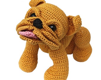 Baby Bulldog puppy pdf pattern by Katja Heinlein crochet tutorial amigurumi dog englische bulldogge english bully