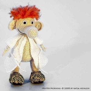 Mister Morning, crochet Pattern amigurumi figure by Katja Heinlein tutorial file Häkelanleitung
