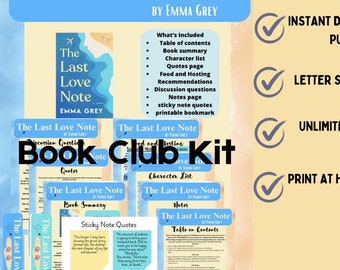 The Last Love Note by Emma Grey Book Club Kit