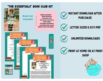 Book Club Kit for "The Mad Wife" by Meagan Church *Essentials*