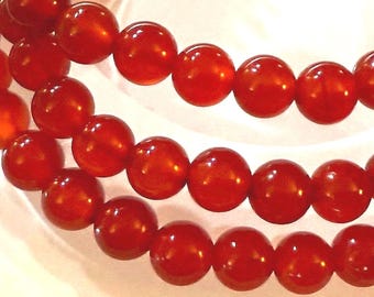 Red Carnelian Crystal Bracelet for Grounding, Healing and Protection (6mm)