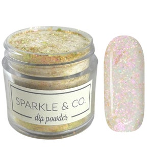 Dp.160 Chasing the Sun Nail Dip Powder, Handmade Clear Iridescent, dip powder, nail dip powder, powder for nails, dips nail powder, acrylics