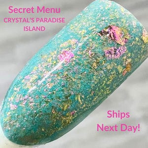 Crystal’s Paradise Island Dip Powder, dip powder for nails, nail dip powder, nail dip, dip nail, dip powders, dip nail powder, acrylic nails