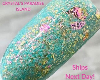 Crystal’s Paradise Island Dip Powder, dip powder for nails, nail dip powder, nail dip, dip nail, dip powders, dip nail powder, acrylic nails