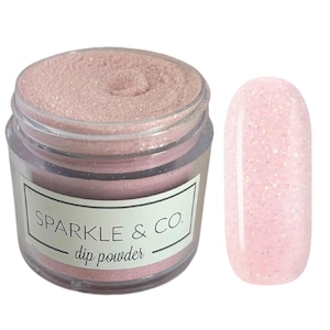 Dp.171 Layering Up Nail Dip Powder, Handmade Pink Iridescent Glitter, dip powders, dipping powder, dip for nails, dips nail powder, acrylics