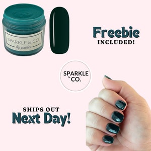 Acrylic Powder, Dip Powder, Dp.217 Forever & Evergreen, Green Acrylic Dip Powder for Nails, Dips Acrylics, Nail Dipping, Acrylic Nail Powder