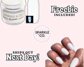 Dp.144 North Star Glow Nail Dip Powder, Glow in the Dark White Blue, dip powder, nail dip, nails dips, dip powder for nails, dipping powders