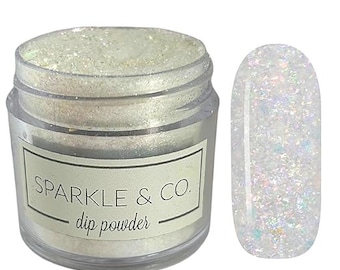 Dp.164 Fire Opal Nail Dip Powder, Handmade Clear Opal Flake Glitter, dip powder, nail dip powder, dip powder for nails, nail powder, acrylic
