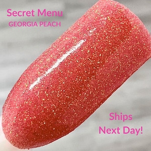 Georgia Peach Dip Powder, dip powder for nails, nail dip powder, nail dip, dip nail, dip powders, dip nail powder, acrylic, nails, nail, dip