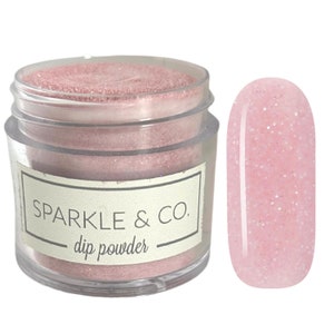 Dp.166 Sparkling Bride Nail Dip Powder Handmade Pink Glitter, Wedding Day, nail dips powder, powder for nails, nail powder, engagement gift