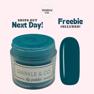 Dark Harbor Teal Dip Powder, dip powder for nails, nail dip powder, nail dip, dip nail, dip powders, dip nail powder, acrylic, nails, nail