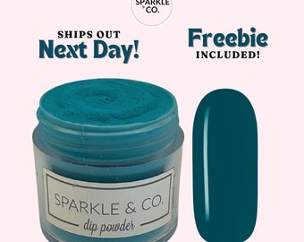 Dark Harbor Teal Dip Powder, dip powder for nails, nail dip powder, nail dip, dip nail, dip powders, dip nail powder, acrylic, nails, nail