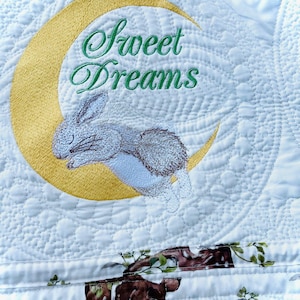 Custom Embroidered Baby Quilt.