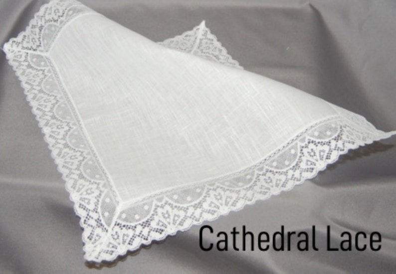 Monogrammed Something Blue Bride Handkerchief-Pure Irish Linen image 2