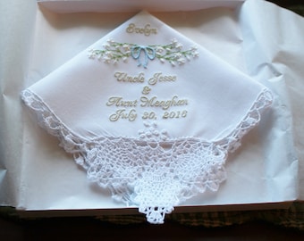 Personalized Flower Girl handkerchief