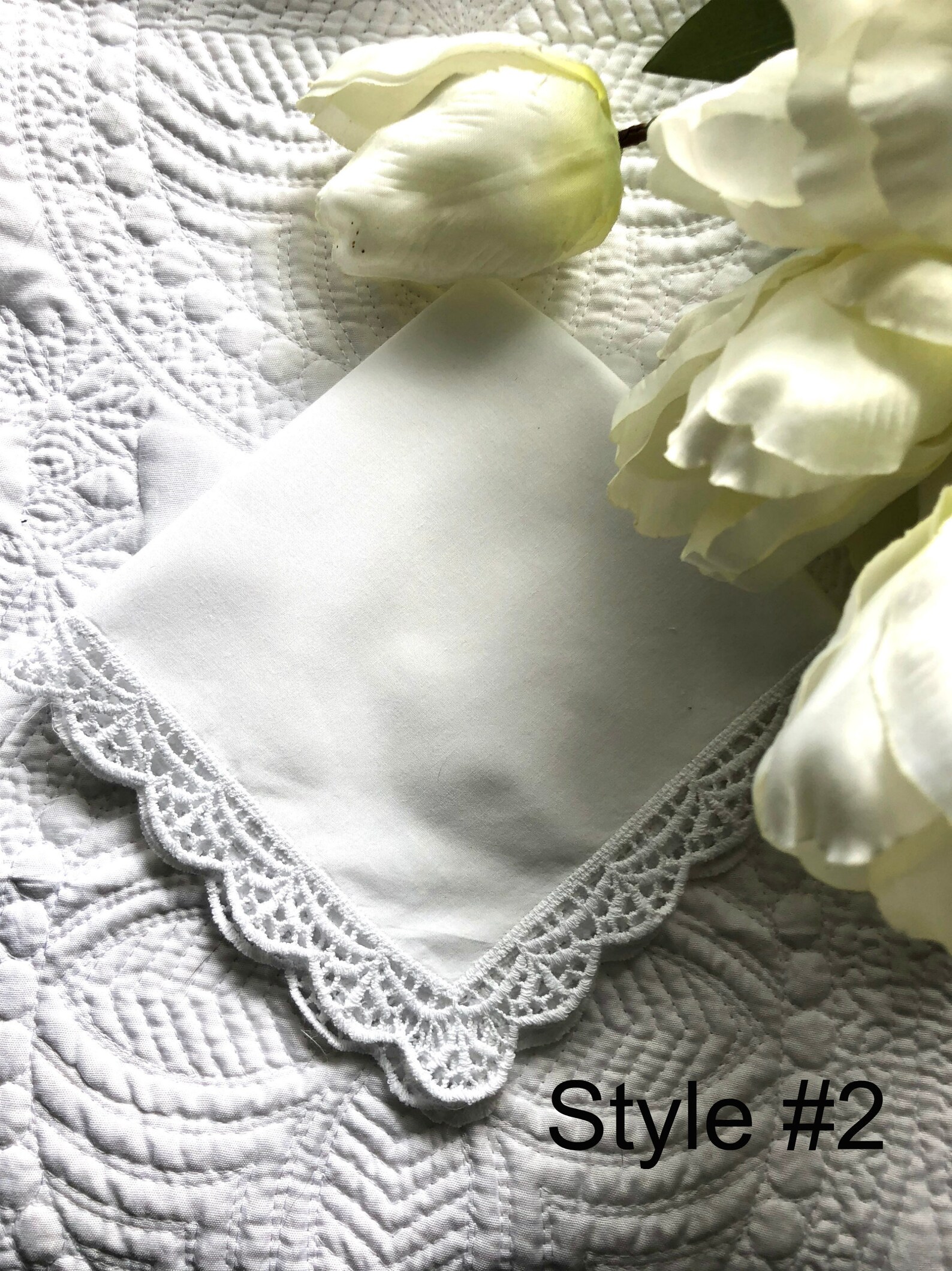 Two Custom Embroidered Handkerchiefs Mother of Bride Mother Etsy