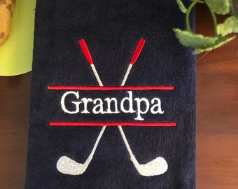 Grandpa Golf Towel, Birthday, Christmas, Father’s Day, Special Occasion  Gift