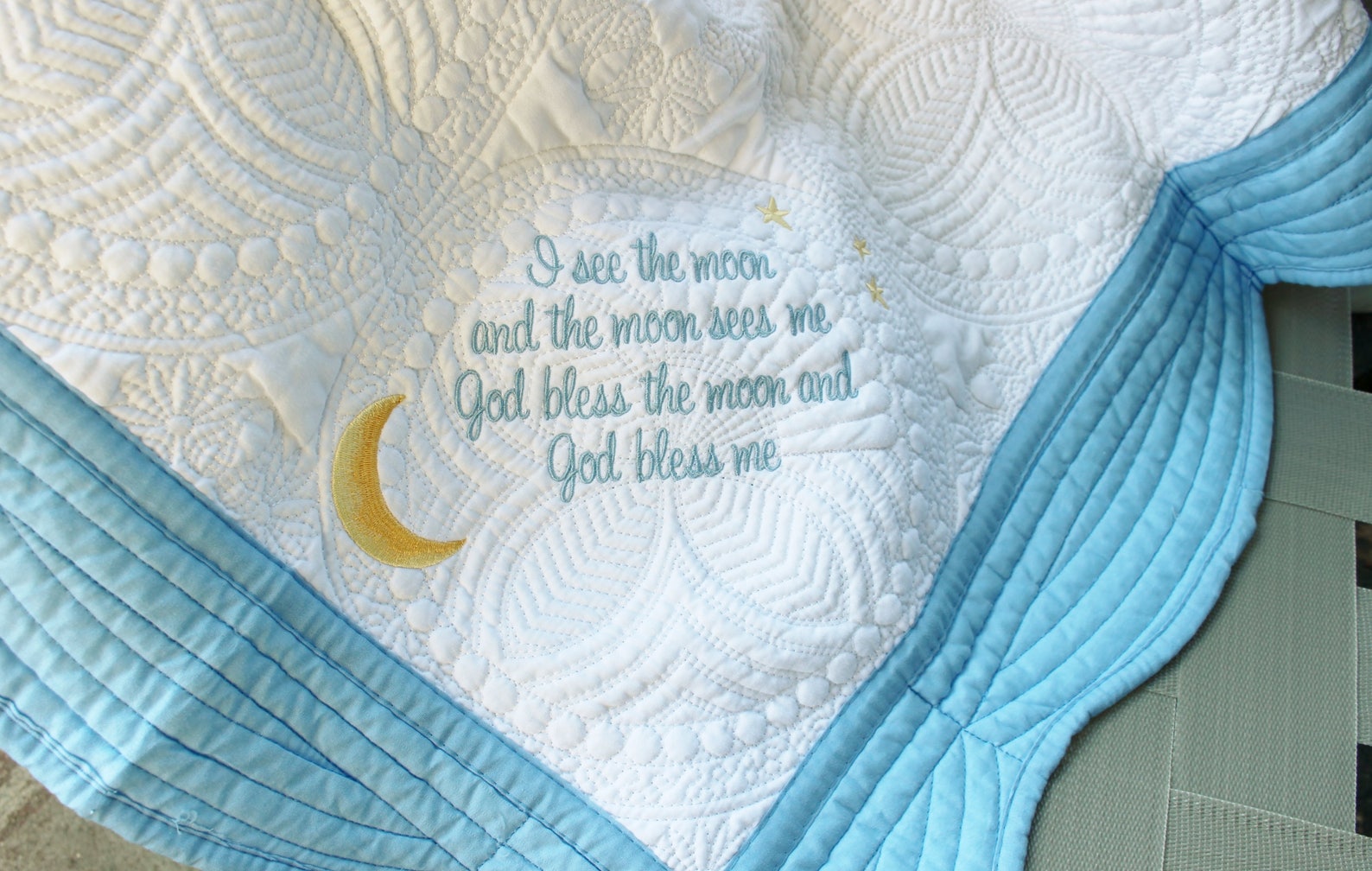 Embroidered Keepsake Baby Quilt Etsy