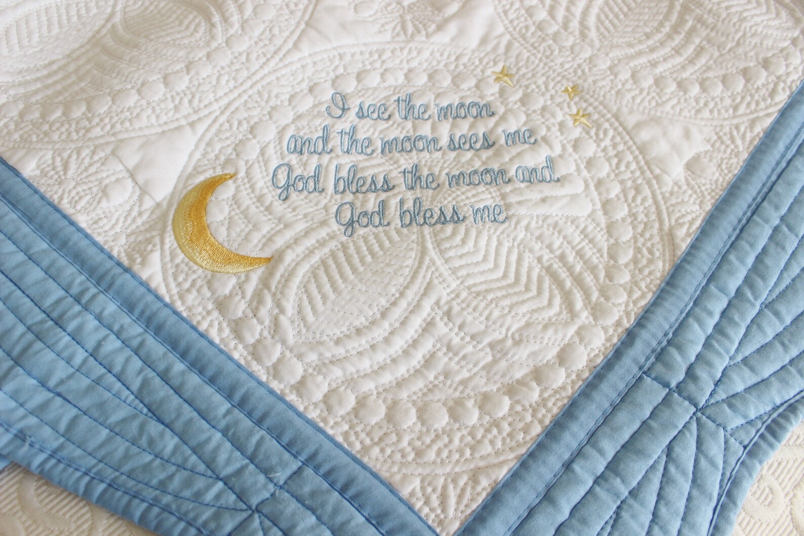 Embroidered Keepsake Baby Quilt Etsy