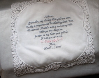 Mother to Bride Wedding Handkerchief Gift